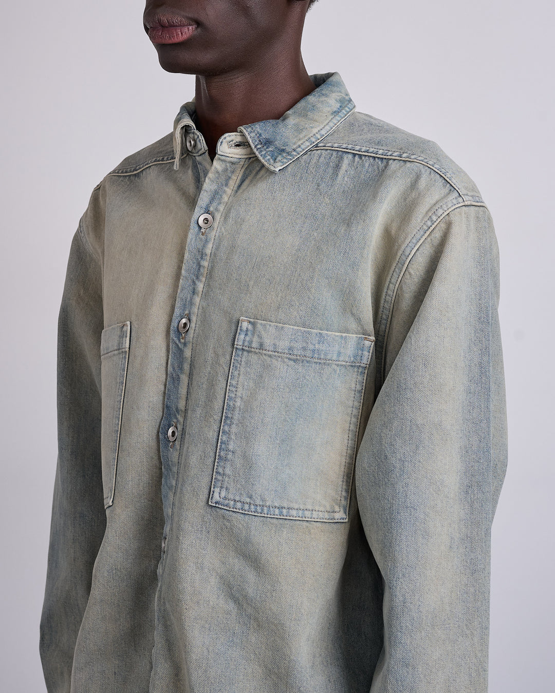 Rick Owens DRKSHDW Jumbo Outershirt 13oz Mineral Pearl