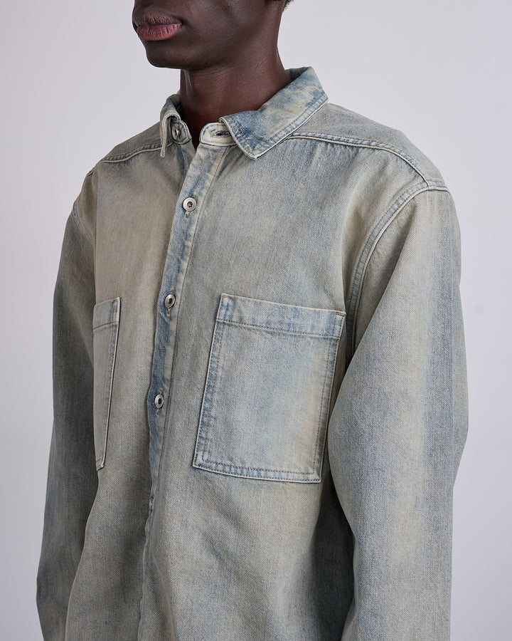 Rick Owens DRKSHDW Jumbo Outershirt 13oz Mineral Pearl