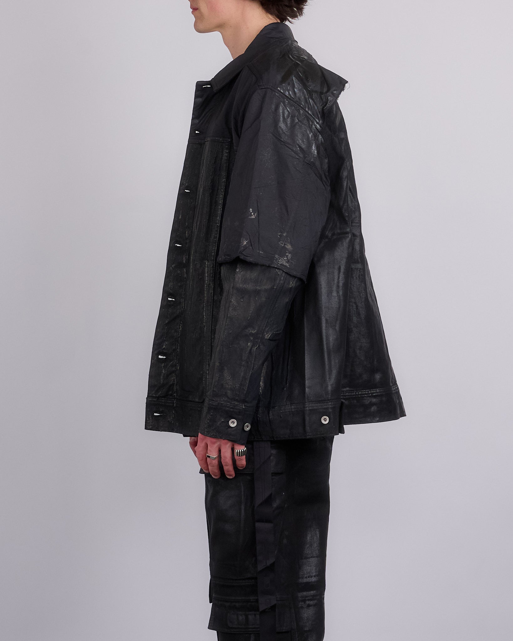 こー様rickowens DRKSHDW jumbo worker/BLACK Jumbo Worker Jacket in Black – SVRN