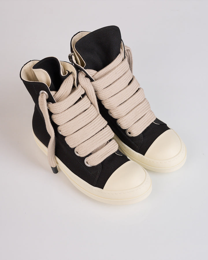 Rick Owens DRKSHDW Jumbolace High Sneak Denim Black Milk