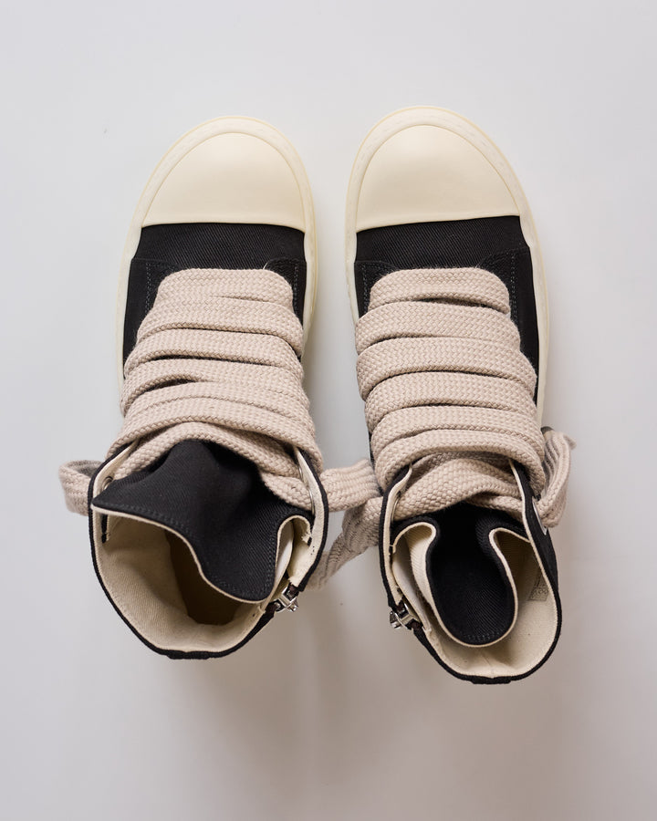 Rick Owens DRKSHDW Jumbolace High Sneak Denim Black Milk
