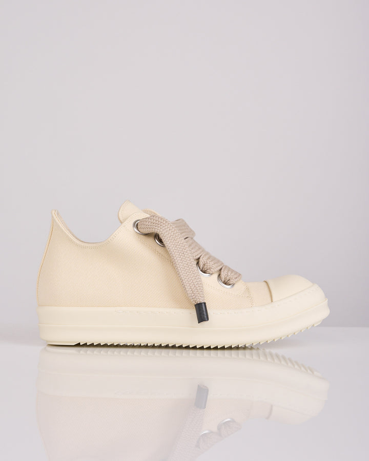 Rick Owens DRKSHDW Jumbolace Low Sneak Denim All Milk