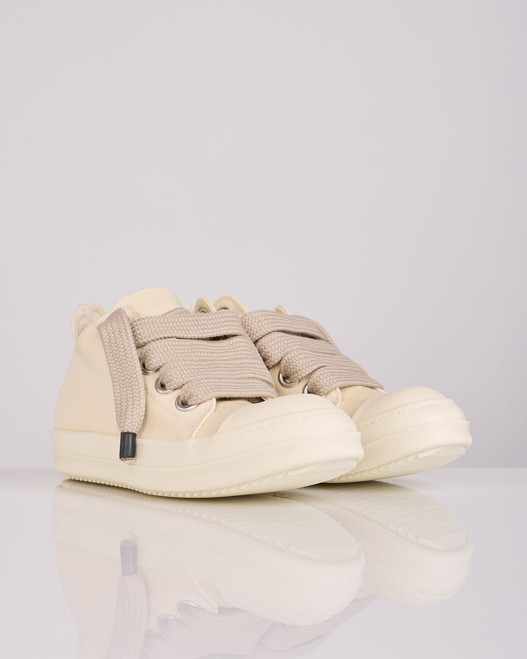 Rick Owens DRKSHDW Jumbolace Low Sneak Denim All Milk
