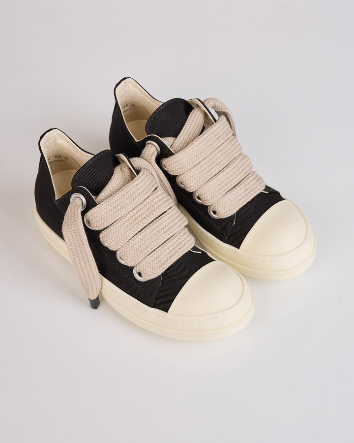Rick Owens DRKSHDW Jumbolace Low Sneak Denim Black Milk