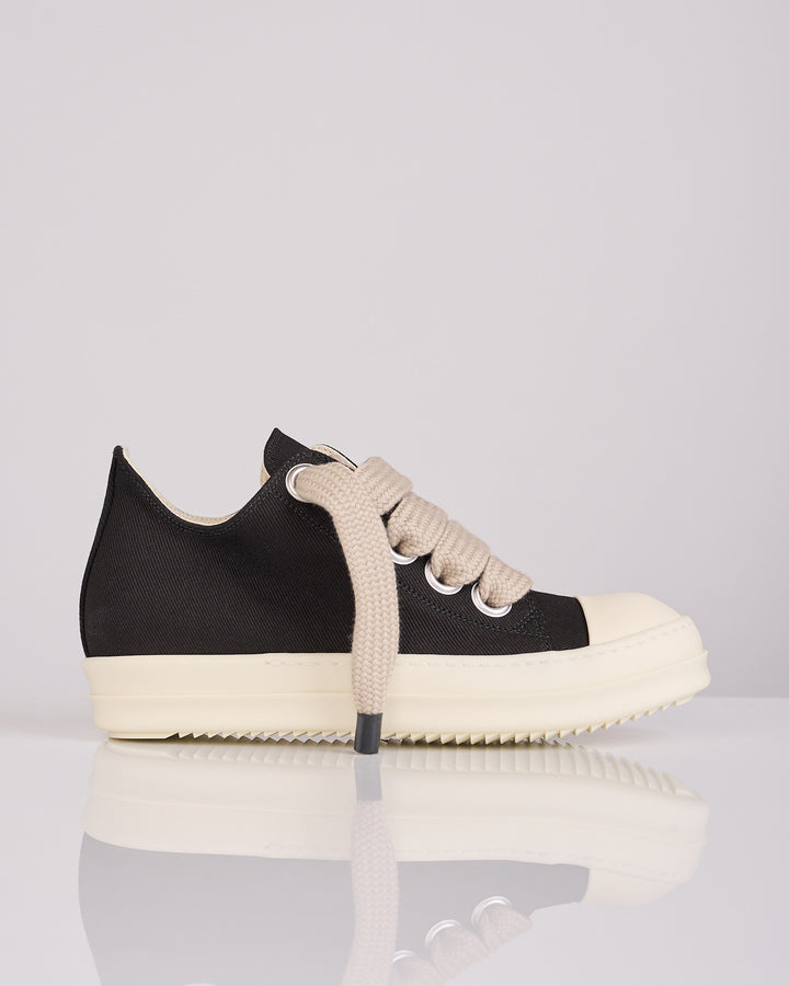 Rick Owens DRKSHDW Jumbolace Low Sneak Denim Black Milk