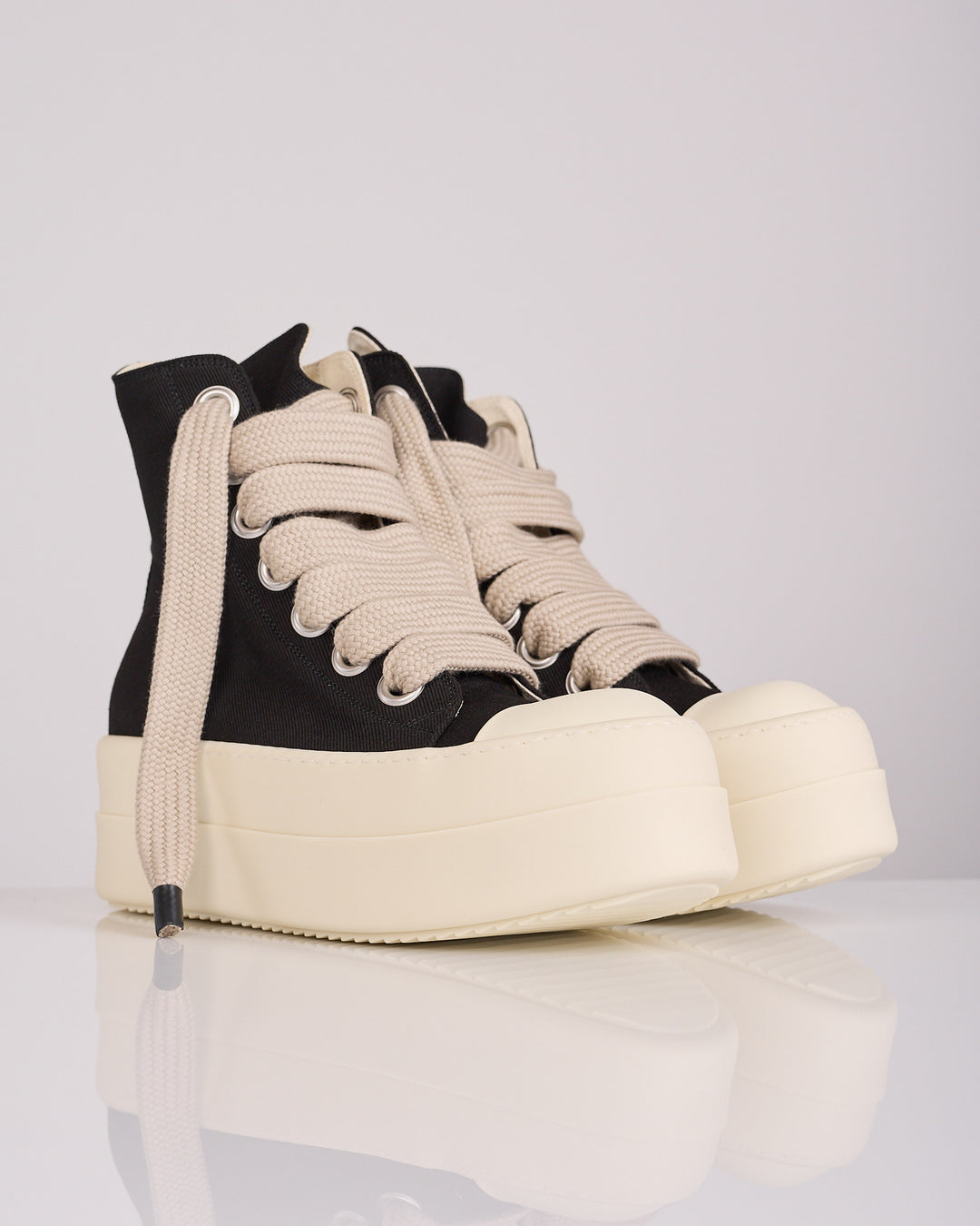 Rick Owens DRKSHDW Jumbolace Megabumper High Sneak Denim Black Milk