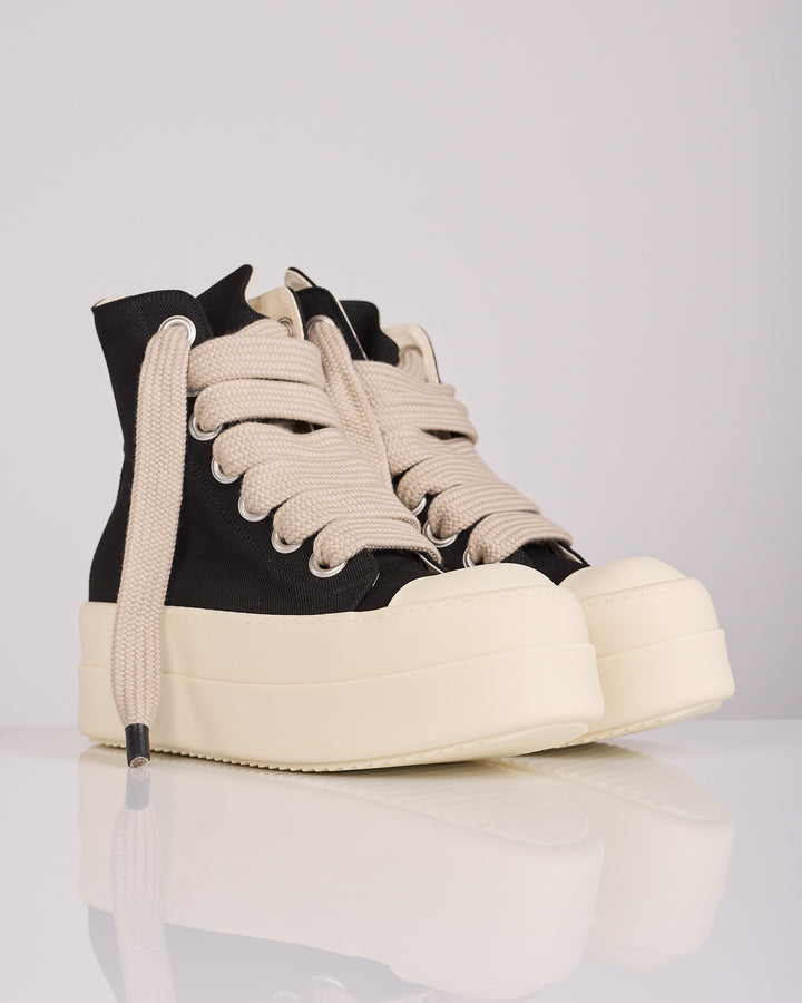 Rick Owens DRKSHDW Jumbolace Megabumper High Sneak Denim Black Milk