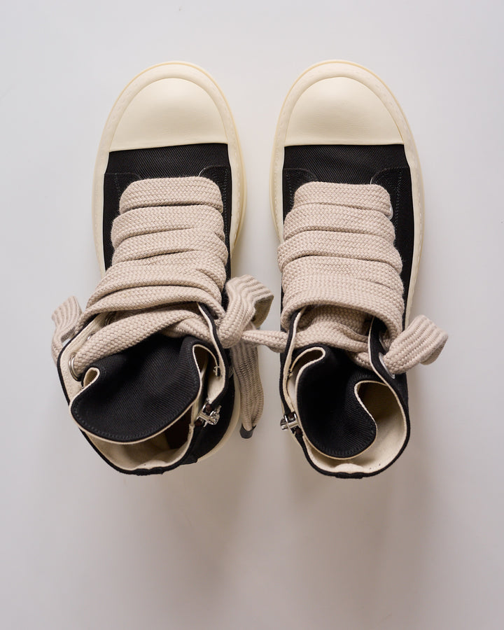 Rick Owens DRKSHDW Jumbolace Megabumper High Sneak Denim Black Milk