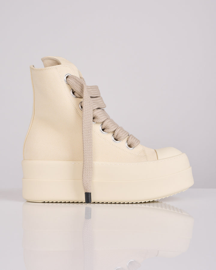 Rick Owens DRKSHDW Jumbolace Megabumper High Sneak Denim Milk
