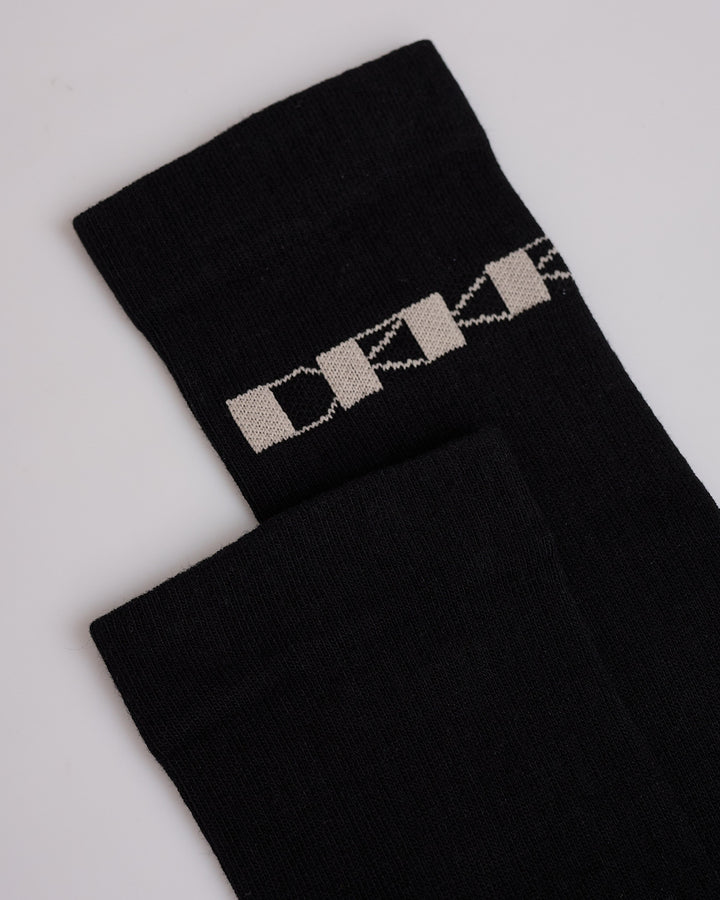 Rick Owens DRKSHDW Knee High Temple Sock Black Pearl