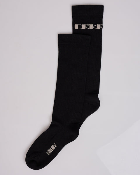 Rick Owens 2023 ソックス ブラック Rick Owens DRKSHDW Knee High Temple Sock Black Pearl – LESS 17