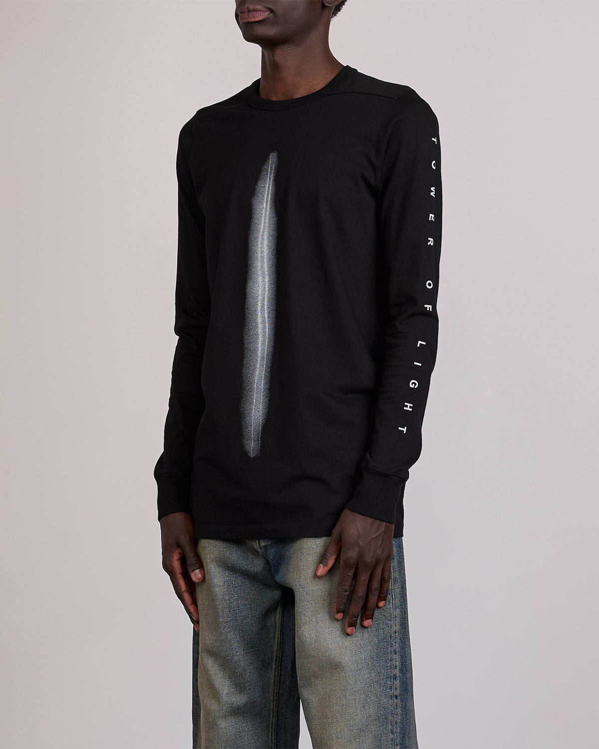トップス DRKSHDW Graphic Level Long T-Shirt Rick Owens DRKSHDW Level LS T-Shirt Flash Print Black Milk – LESS 17