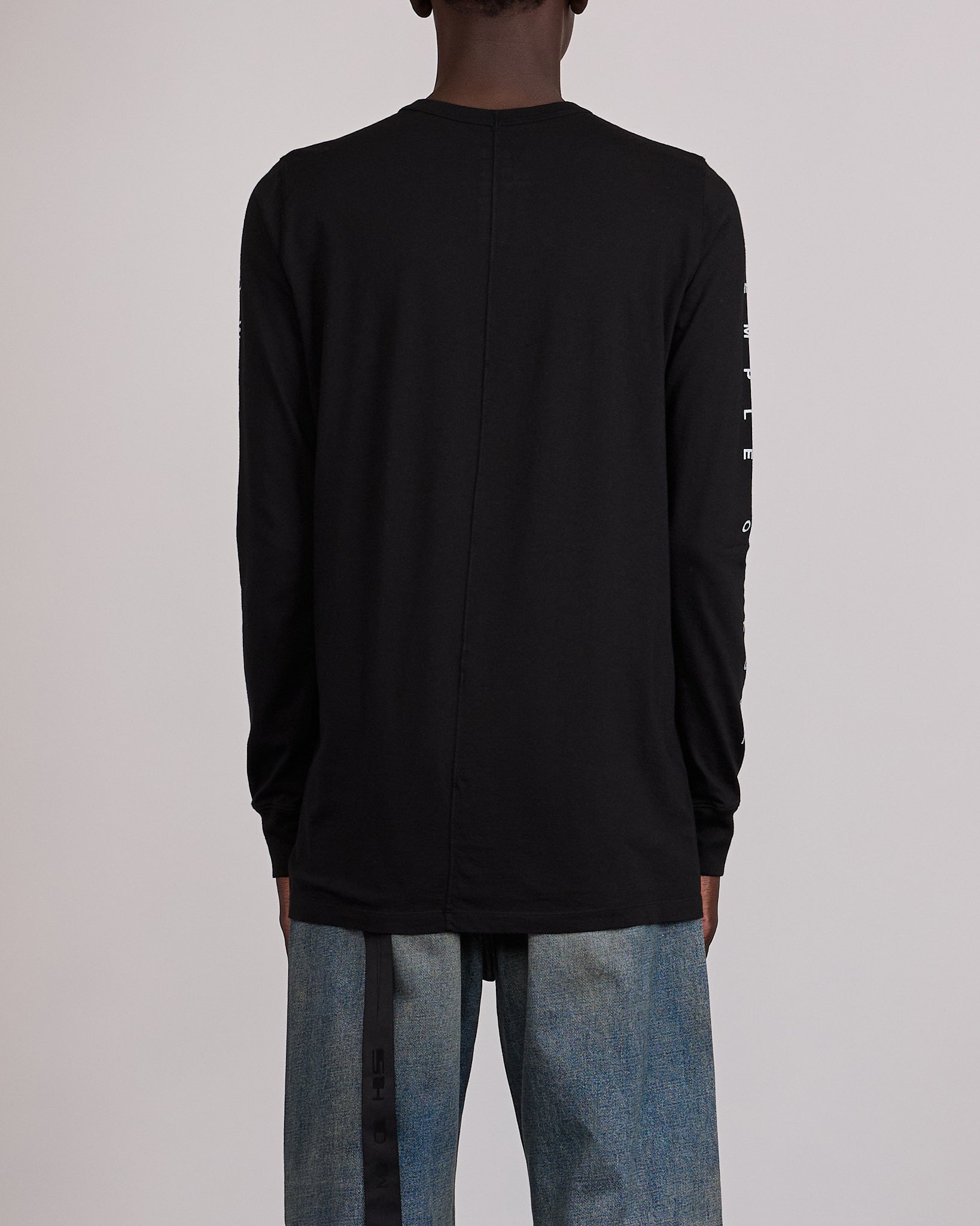 Rick Owens DRKSHDW Level LS T-Shirt Flash Print Black Milk – LESS 17