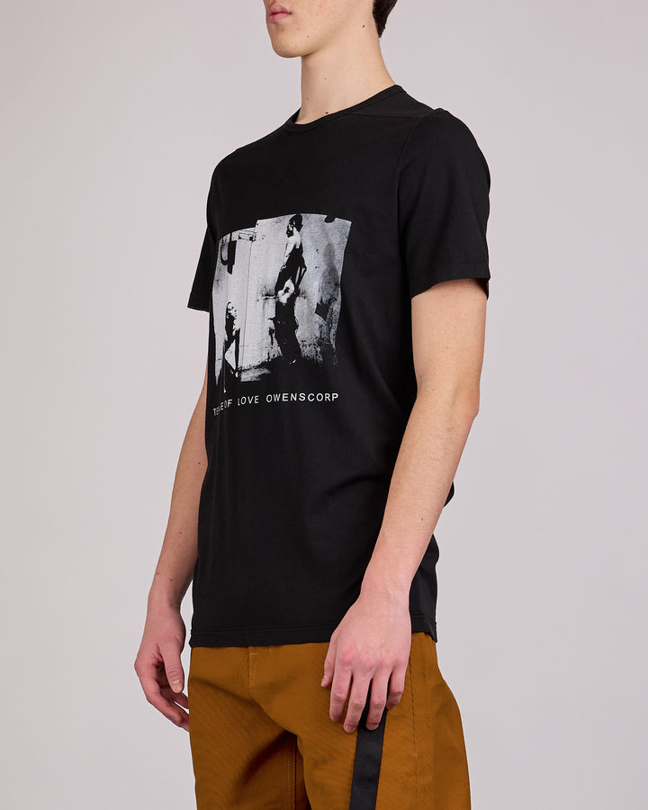 Rick Owens DRKSHDW Level T-Shirt Piss Graphic Black Milk