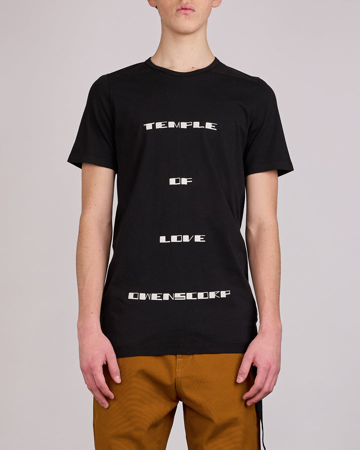 Rick Owens DRKSHDW Level T-Shirt Temple Graphic Black Milk