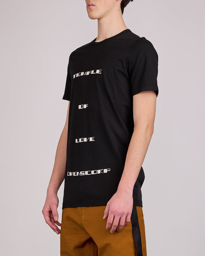 Rick Owens DRKSHDW Level T-Shirt Temple Graphic Black Milk