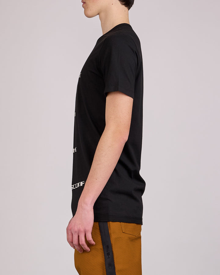 Rick Owens DRKSHDW Level T-Shirt Temple Graphic Black Milk