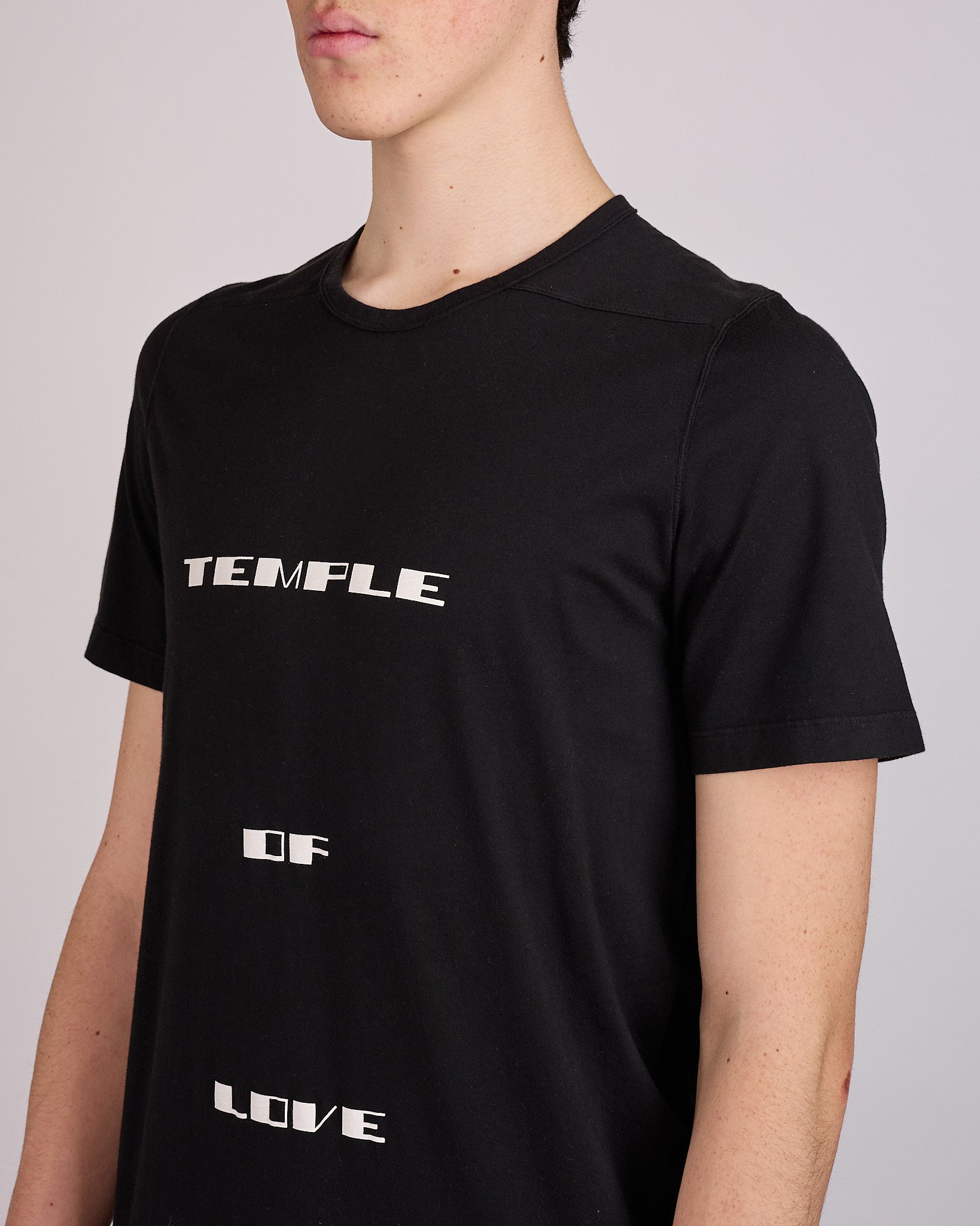 Rick Owens DRKSHDW Level T-Shirt Temple Graphic Black Milk – LESS 17