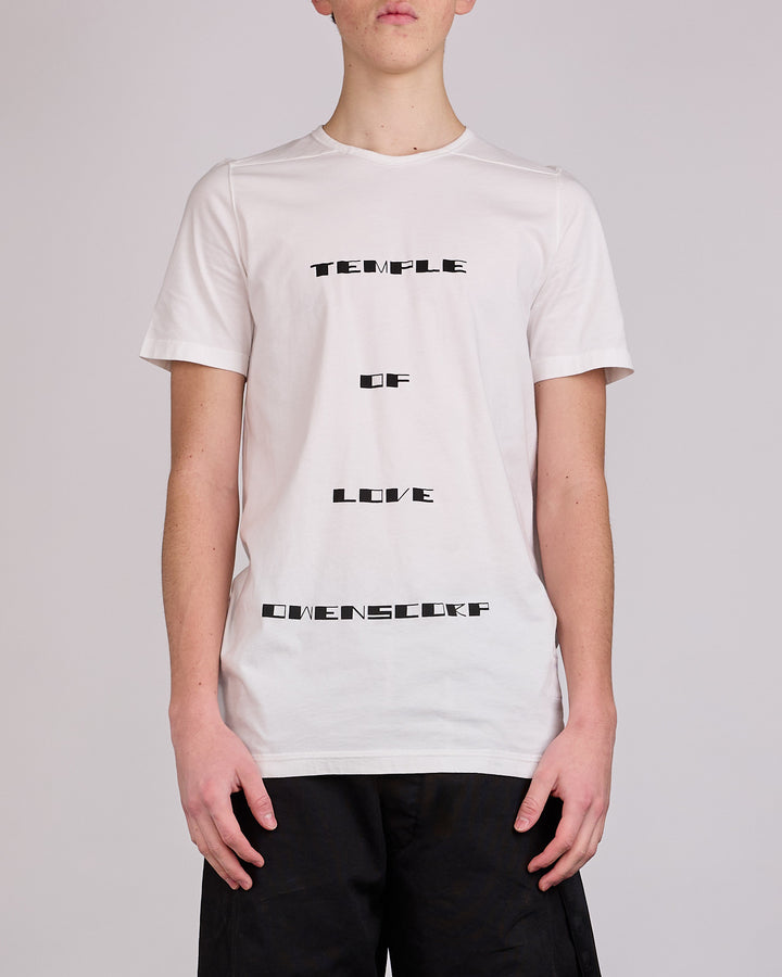 Rick Owens DRKSHDW Level T-Shirt Temple Graphic Milk Black