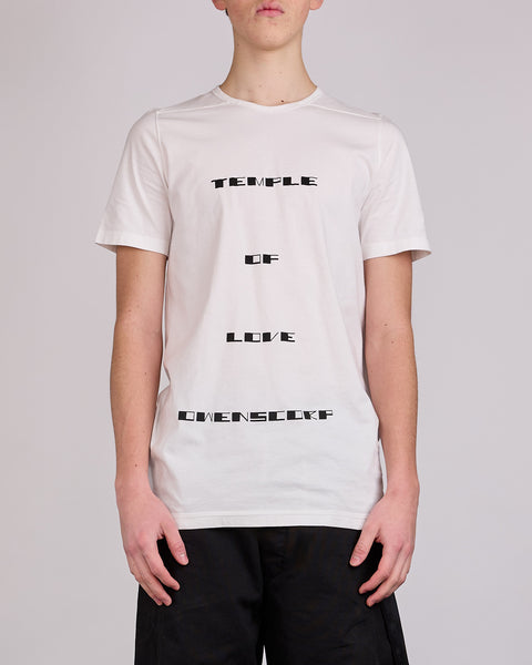 Rick Owens DRKSHDW Level T-Shirt Temple Graphic Milk Black – LESS 17