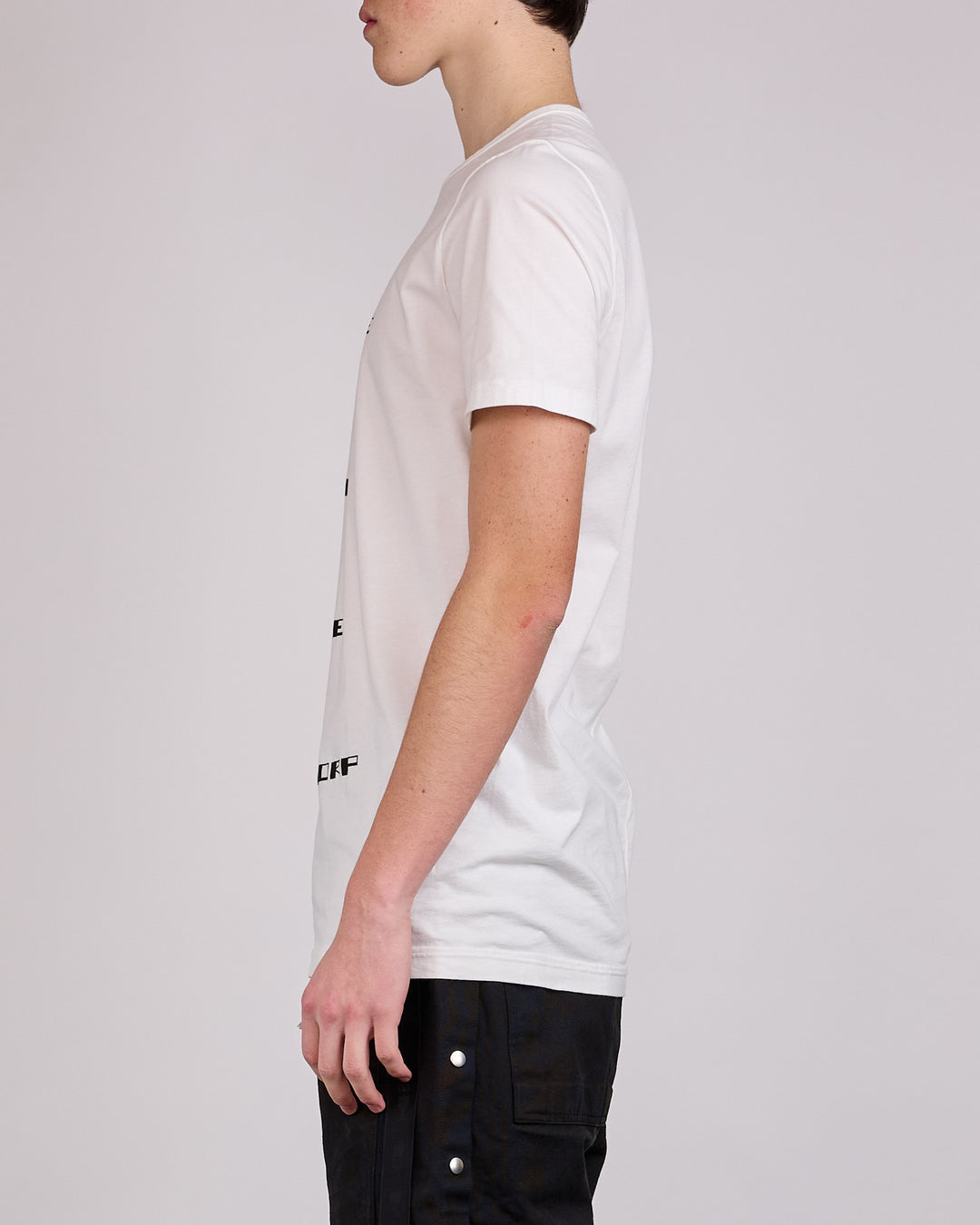 Rick Owens DRKSHDW Level T-Shirt Temple Graphic Milk Black