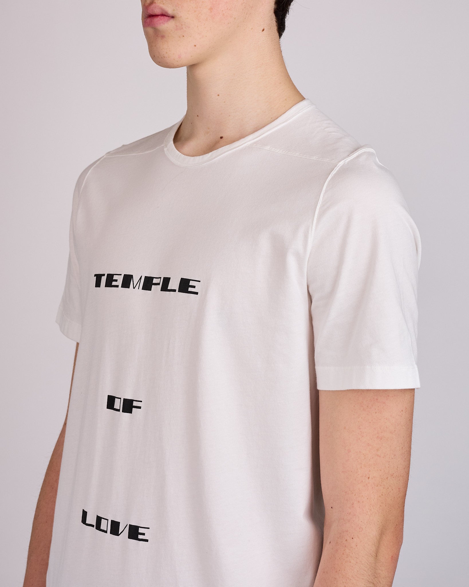 Rick Owens DRKSHDW Level T-Shirt Temple Graphic Milk Black – LESS 17