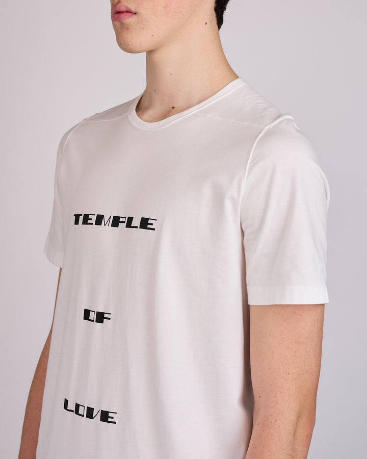 Rick Owens DRKSHDW Level T-Shirt Temple Graphic Milk Black