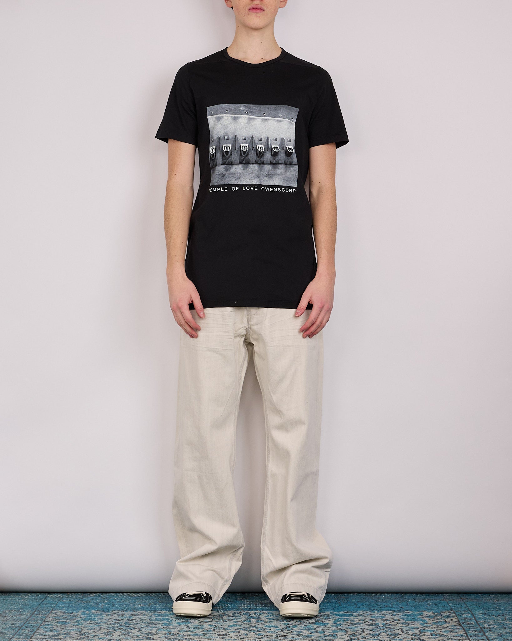 Rick Owens DRKSHDW Level T-Shirt Urinals Graphic Black Milk – LESS 17