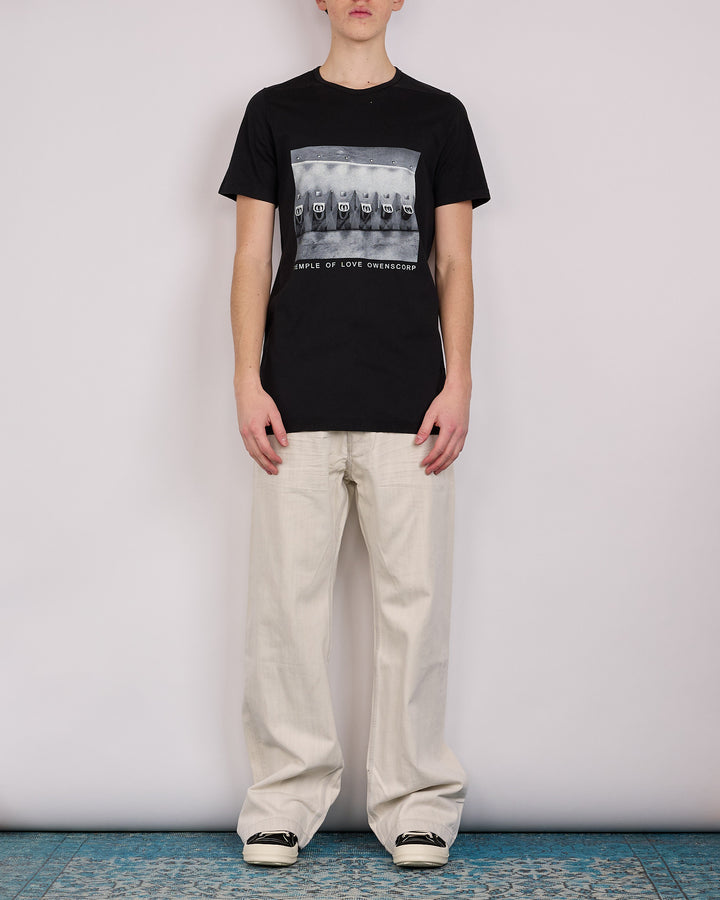 Rick Owens DRKSHDW Level T-Shirt Urinals Graphic Black Milk