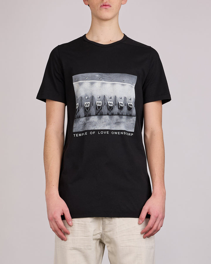 Rick Owens DRKSHDW Level T-Shirt Urinals Graphic Black Milk