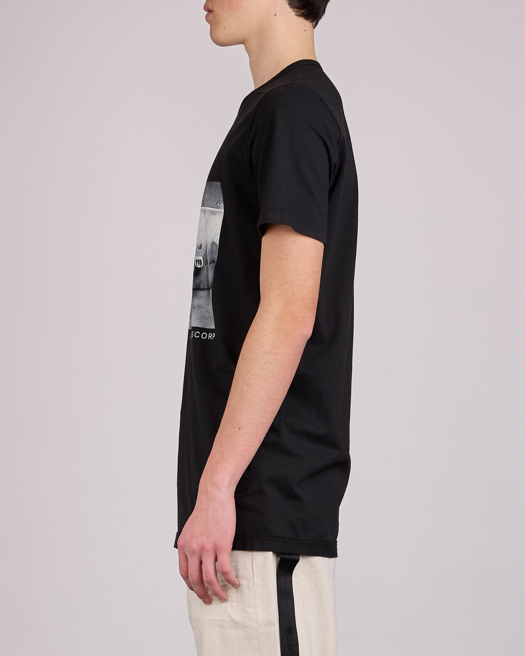 Rick Owens DRKSHDW Level T-Shirt Urinals Graphic Black Milk