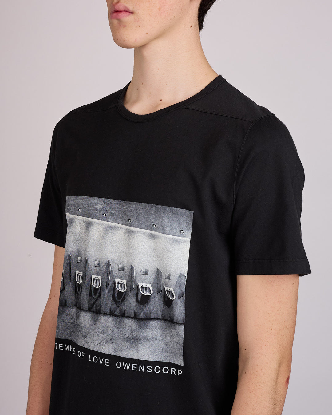 Rick Owens DRKSHDW Level T-Shirt Urinals Graphic Black Milk