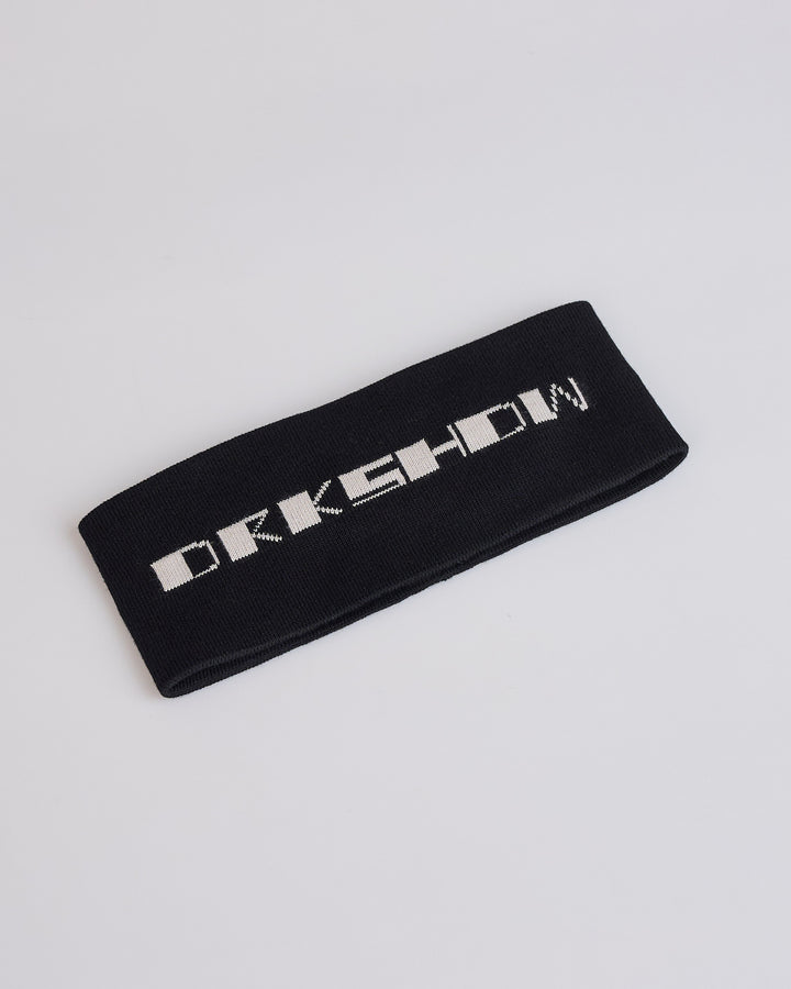 Rick Owens DRKSHDW Logo Headband Black Pearl