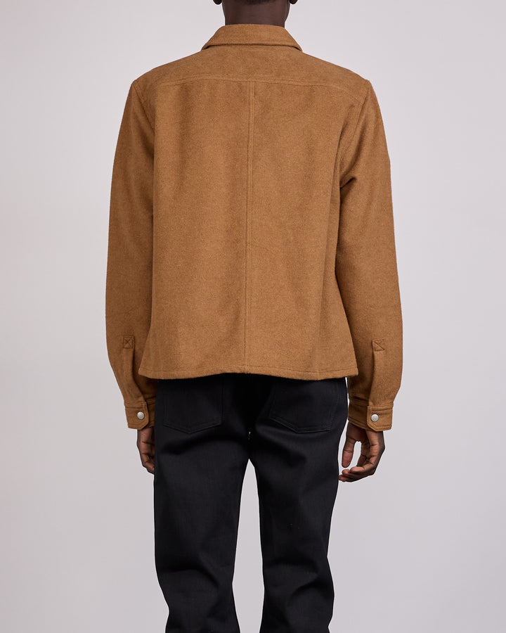 Rick Owens DRKSHDW MIJ Brush Cotton Cropped Outershirt Rust