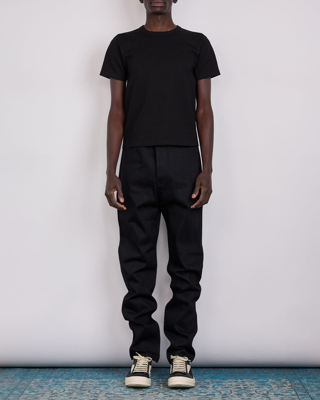 Rick Owens DRKSHDW MIJ Collapse Long 16oz Denim Jean Black