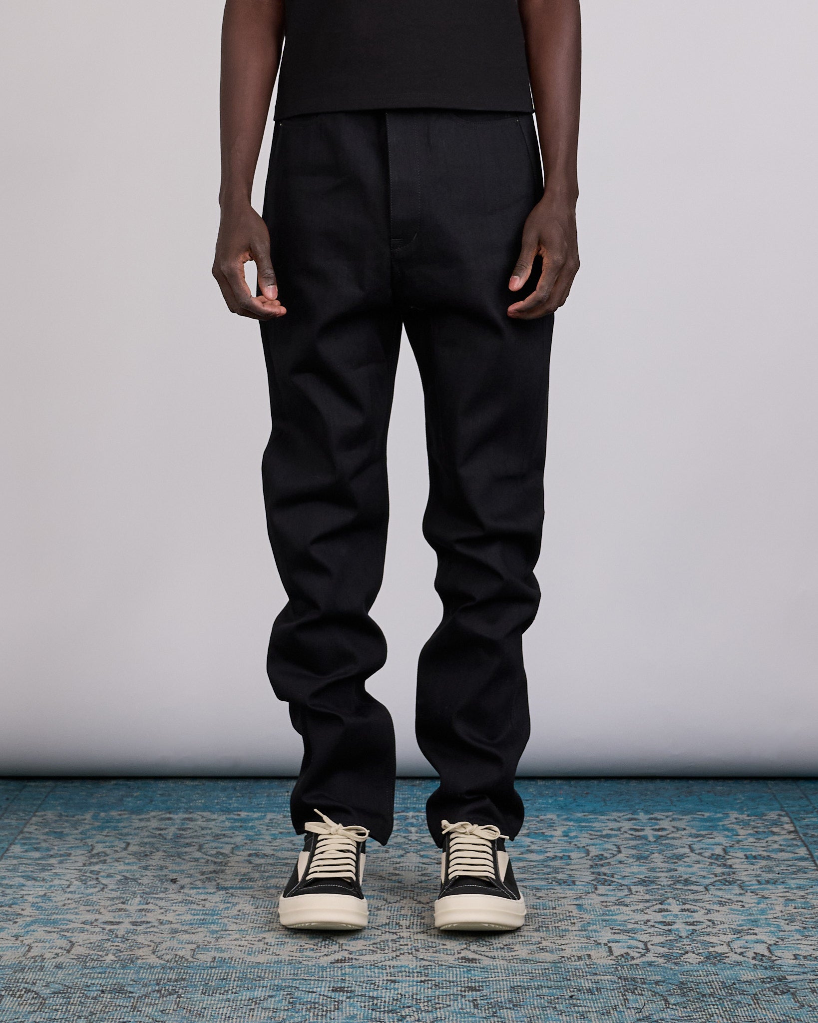 Rick Owens DRKSHDW MIJ Collapse Long 16oz Denim Jean Black – LESS 17