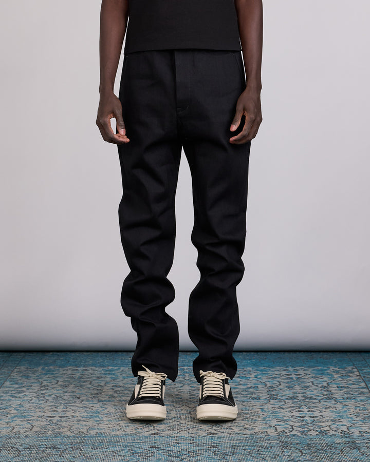 Rick Owens DRKSHDW MIJ Collapse Long 16oz Denim Jean Black