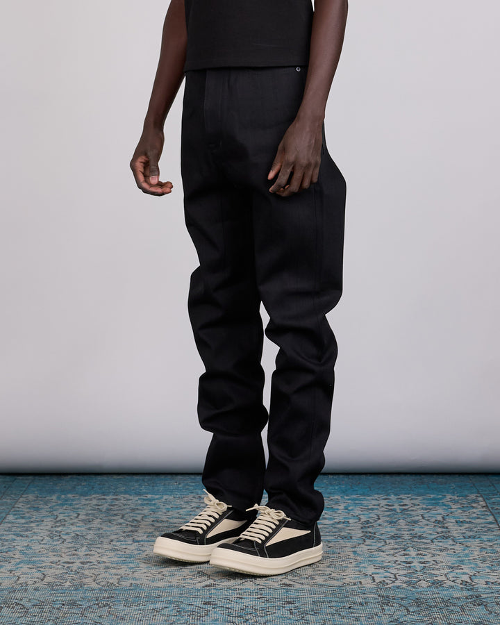 Rick Owens DRKSHDW MIJ Collapse Long 16oz Denim Jean Black