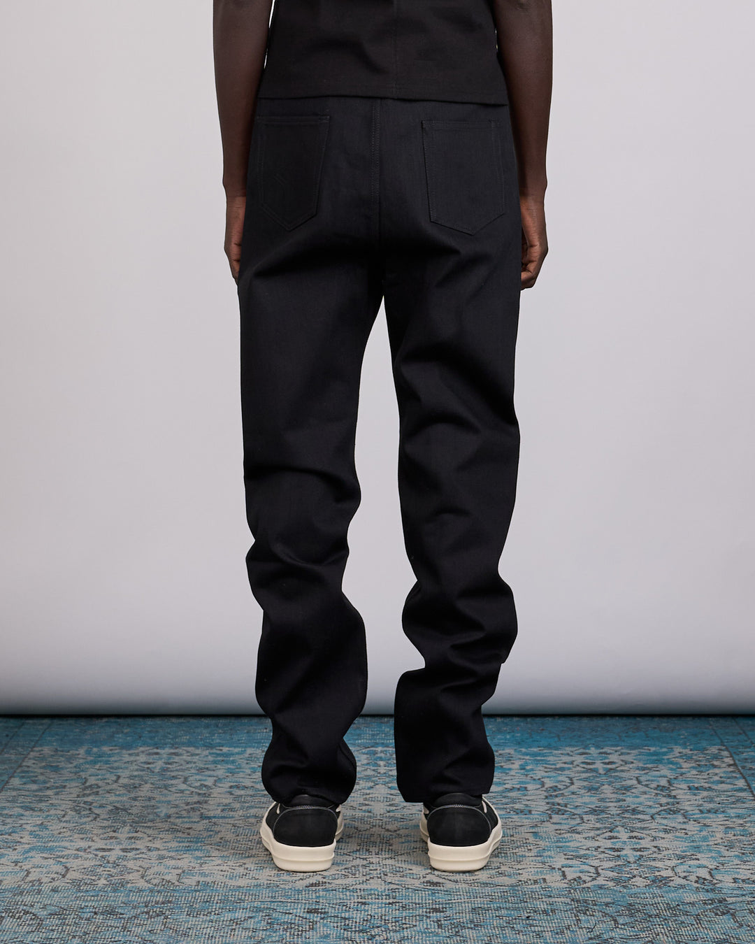 Rick Owens DRKSHDW MIJ Collapse Long 16oz Denim Jean Black