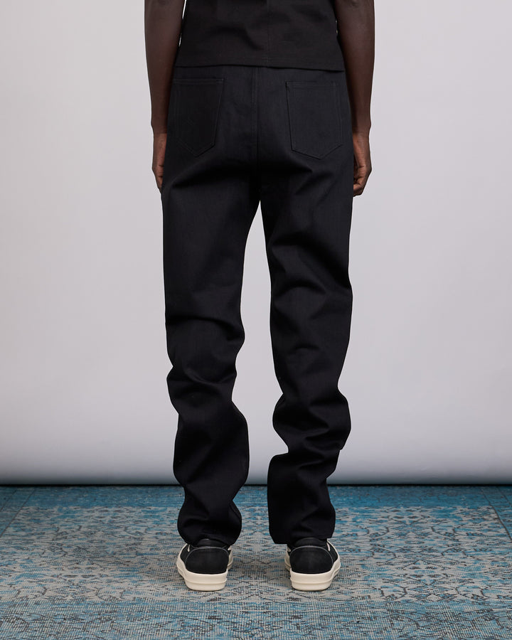 Rick Owens DRKSHDW MIJ Collapse Long 16oz Denim Jean Black