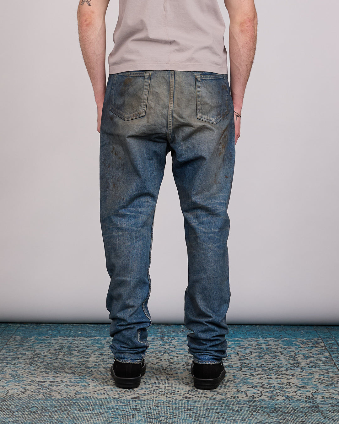 Rick Owens DRKSHDW MIJ Collapse Long Jean 14oz Denim Vintage Wash