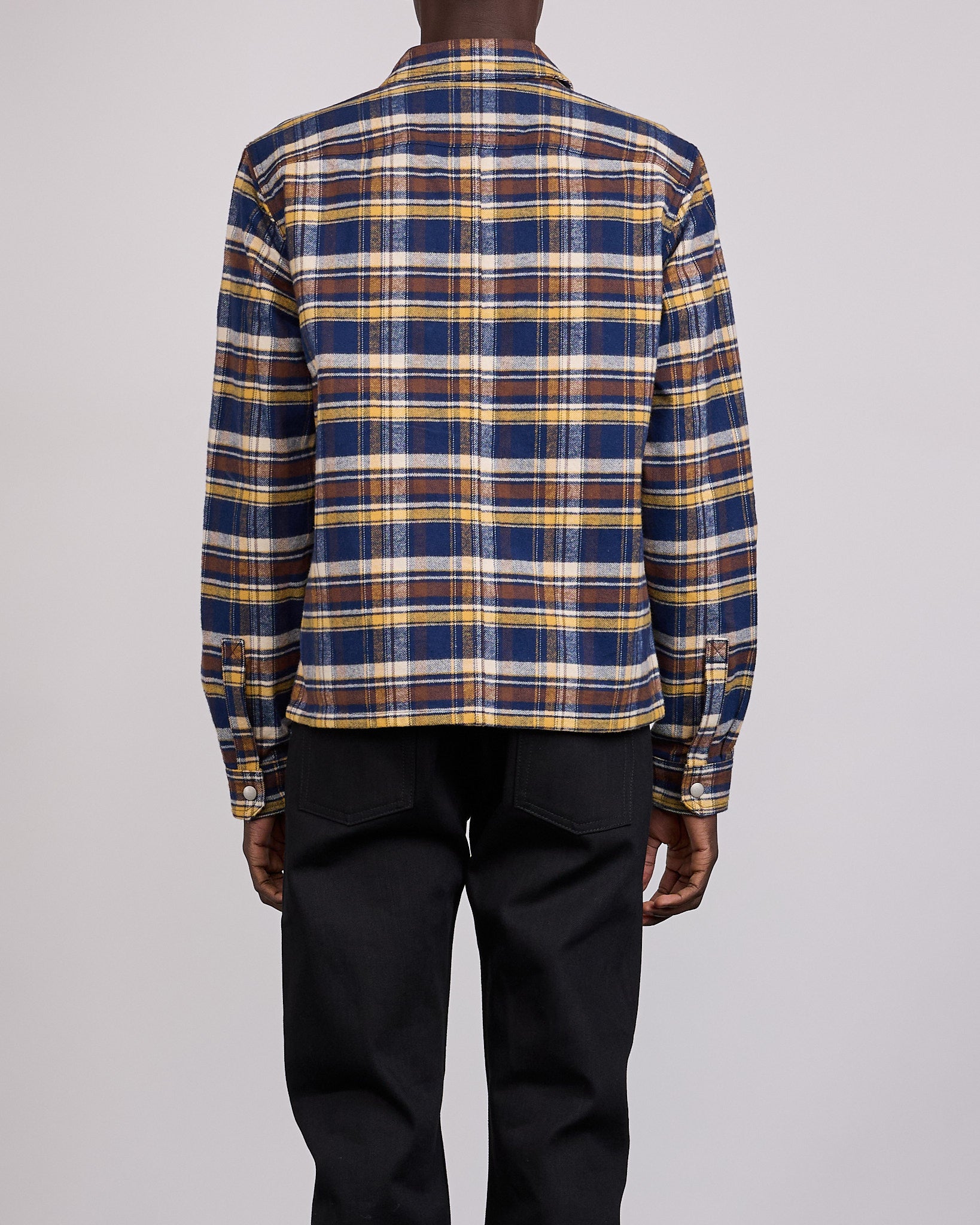 Rick Owens DRKSHDW MIJ Cropped Cotton Plaid Outershirt Gasoline
