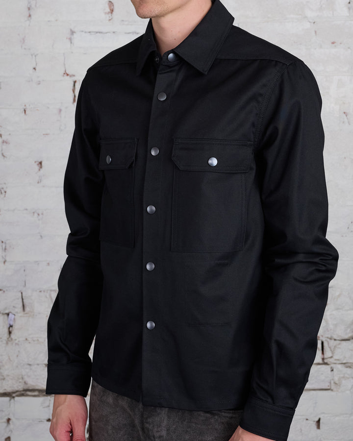 Rick Owens DRKSHDW MIJ Cropped Outershirt HD Twill Black