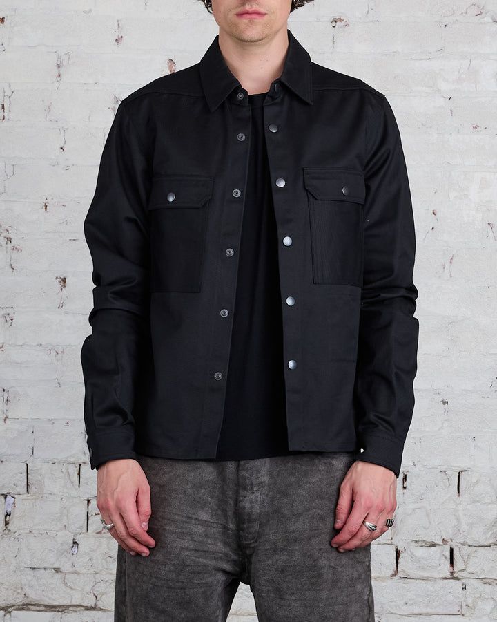 Rick Owens DRKSHDW MIJ Cropped Outershirt HD Twill Black