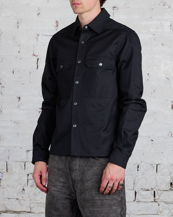 Rick Owens DRKSHDW MIJ Cropped Outershirt HD Twill Black