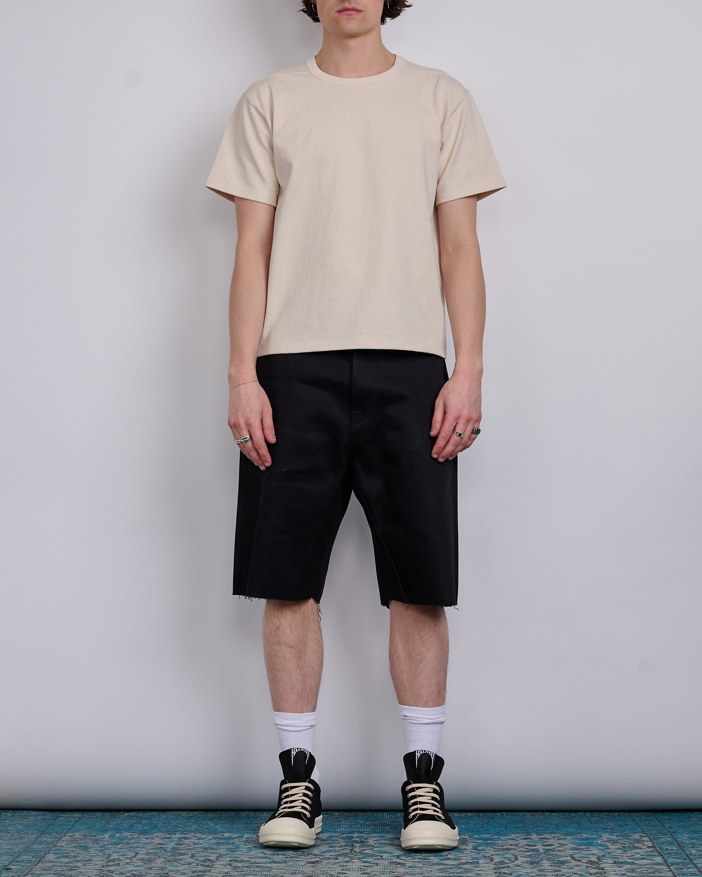 Rick Owens DRKSHDW MIJ Geth Cutoffs Short 12oz Denim Black – LESS 17