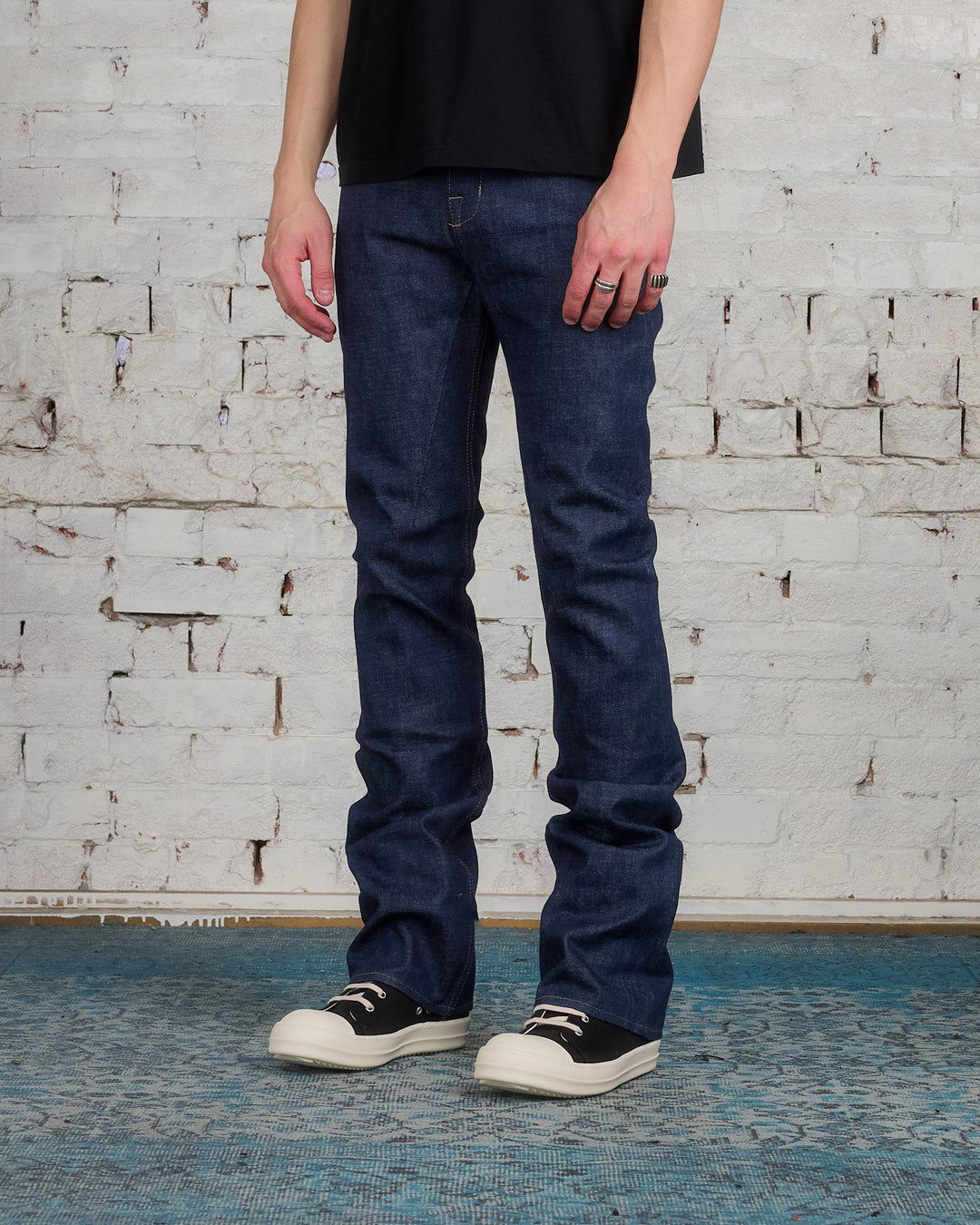 Rick Owens DRKSHDW MIJ Jim Cut Jean 14oz Denim Indigo