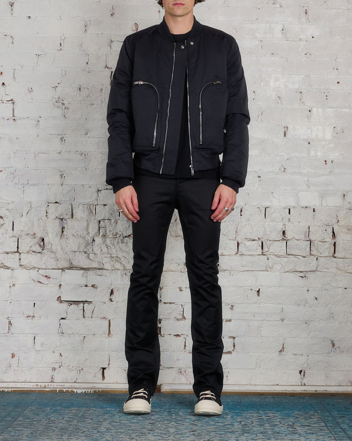 Rick Owens DRKSHDW MIJ Jim Cut Jean High Density Twill Black