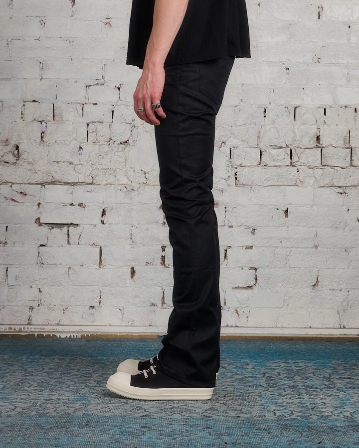 Rick Owens DRKSHDW MIJ Jim Cut Jean High Density Twill Black