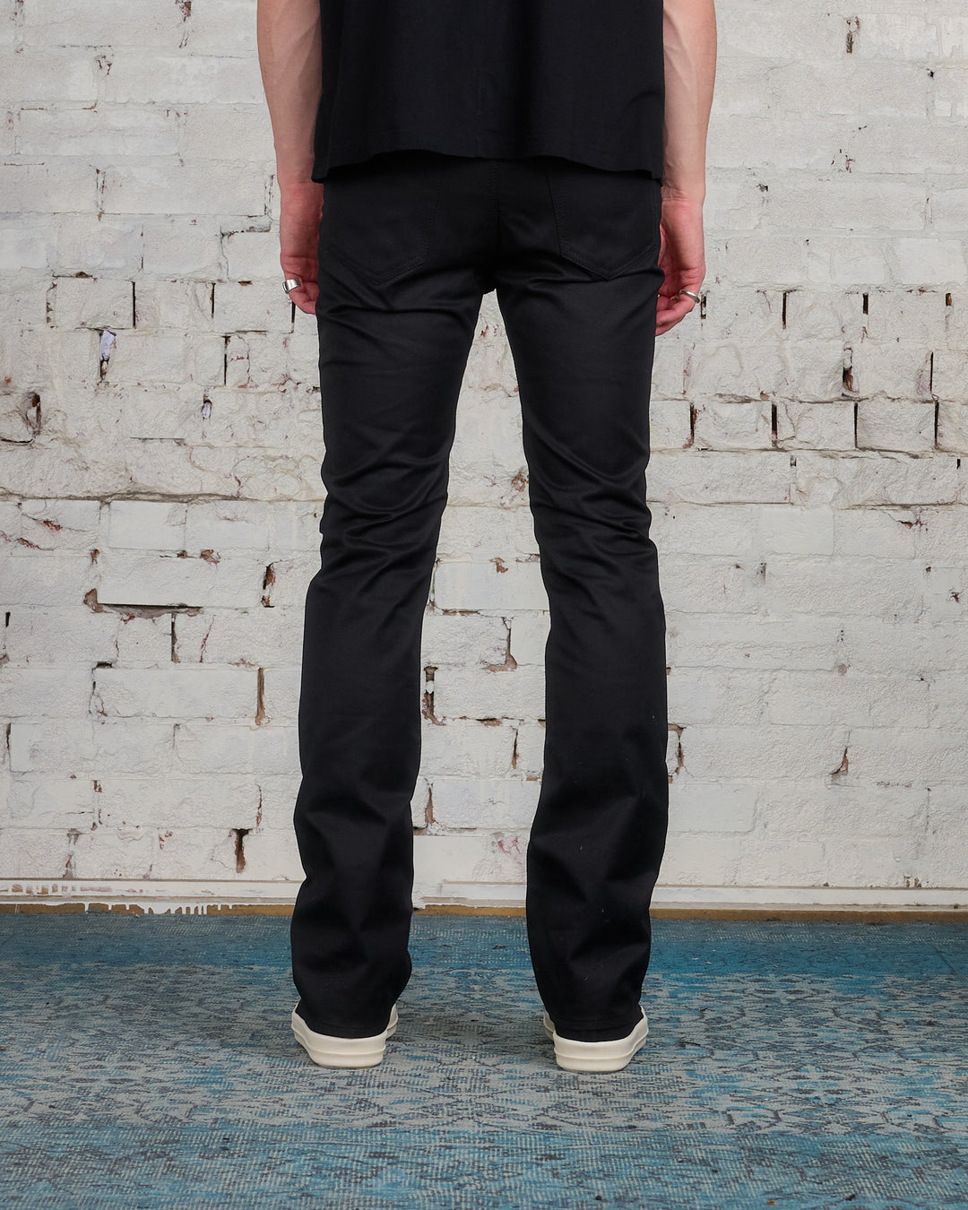 Rick Owens DRKSHDW MIJ Jim Cut Jean High Density Twill Black